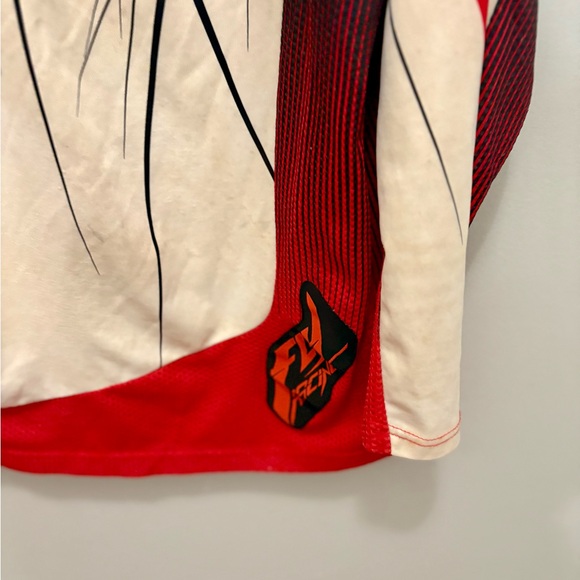 Fly Racing Red and White Men's Jersey - Picture 3 of 8